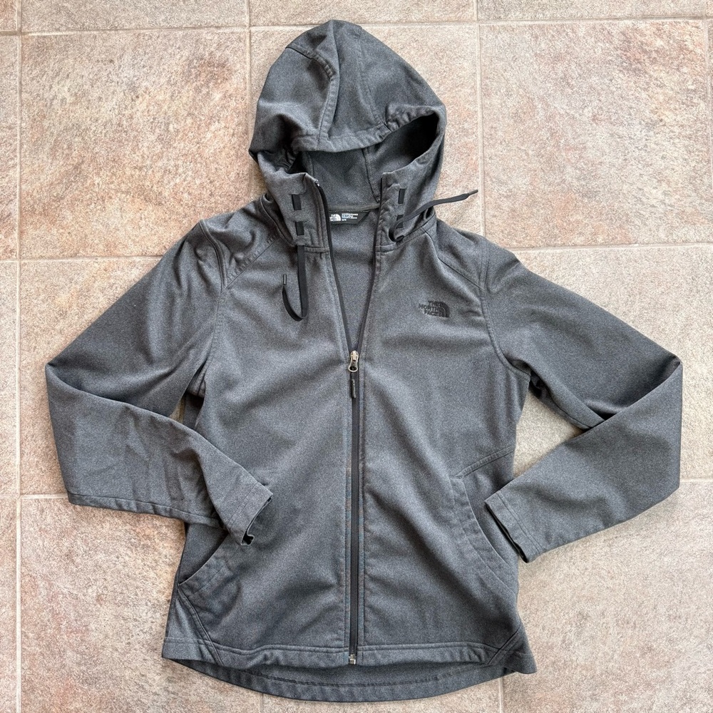The North Face Women's Gray Hooded Zip Jacket Size Medium